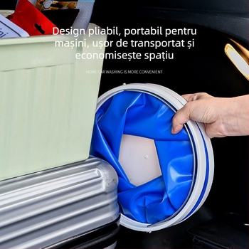 Găleata de apă pliabilă, portabilă, multifuncțională pentru pescuit în aer liber și spălarea mașinii