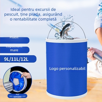 Găleata de apă pliabilă, portabilă, multifuncțională pentru pescuit în aer liber și spălarea mașinii