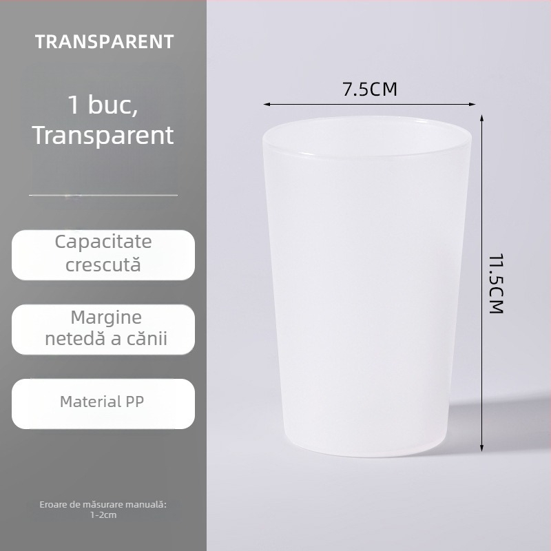 Pahar minimalist din plastic pentru periuța de dinți, clătire și băut, pentru uz casnic