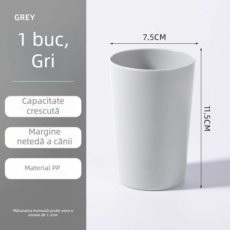 Pahar minimalist din plastic pentru periuța de dinți, clătire și băut, pentru uz casnic