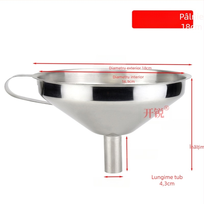 Pâlnie din oțel inoxidabil 18 cm, filtru PP pentru lapte de soia – filtru de mari capacitate pentru lapte, ulei, lichior și vin