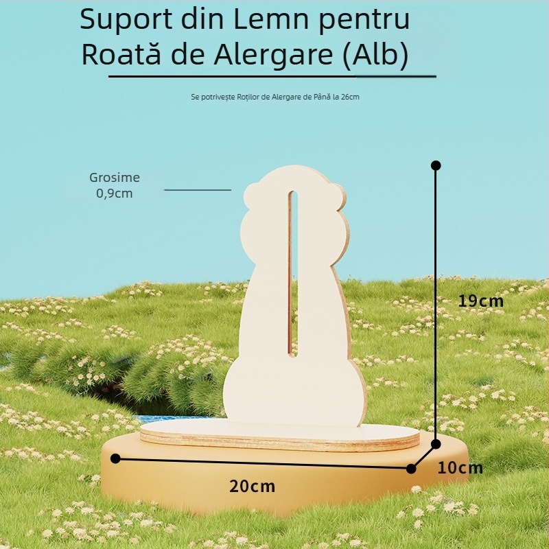 Roata de alergare pentru hamster cu suport, silențioasă, cușcă decorativă mare cu minge de alergare