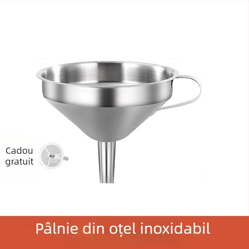 Pâlnie din oțel inoxidabil pentru filtrarea gemului, a uleiului și a vinului – dimensiuni mari și mici