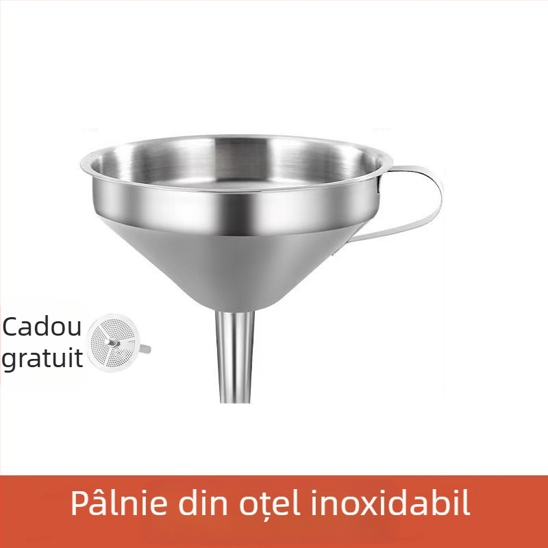 Pâlnie din oțel inoxidabil pentru filtrarea gemului, a uleiului și a vinului – dimensiuni mari și mici