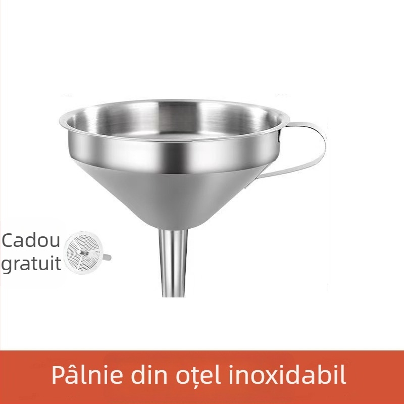 Pâlnie din oțel inoxidabil pentru filtrarea gemului, a uleiului și a vinului – dimensiuni mari și mici