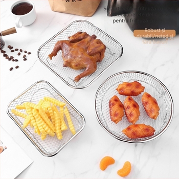 Oțel inoxidabil 304 – Accesorii pentru friteuza cu aer: ramă filtrantă multifuncțională, grătar cu abur/grill, raft de uscare în mai multe niveluri