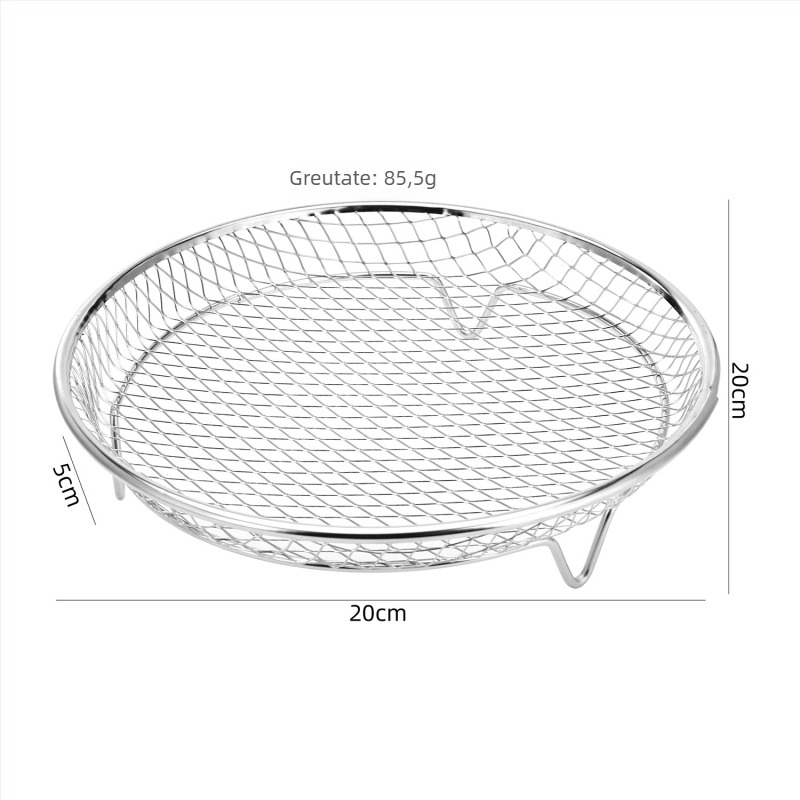 Oțel inoxidabil 304 – Accesorii pentru friteuza cu aer: ramă filtrantă multifuncțională, grătar cu abur/grill, raft de uscare în mai multe niveluri
