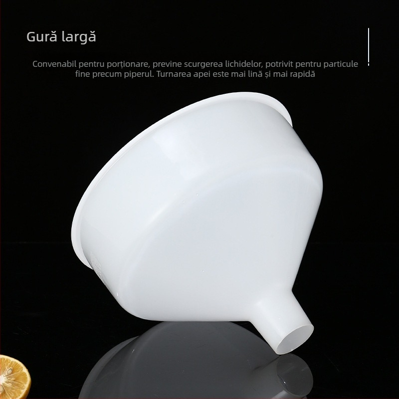 Pâlnie din plastic alb, Extra Large, îngroșată, diametru mare, industrială