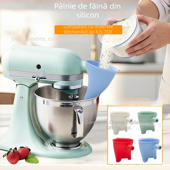 Pâlnie din silicon pentru făină, design vertical ridicat, accesorii de patiserie