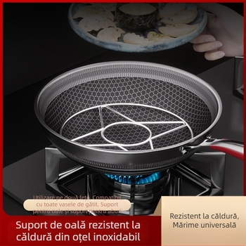 Covoraș din oțel inoxidabil pentru oale, suport rotund izolație termică pentru masă, protecție împotriva arsurilor