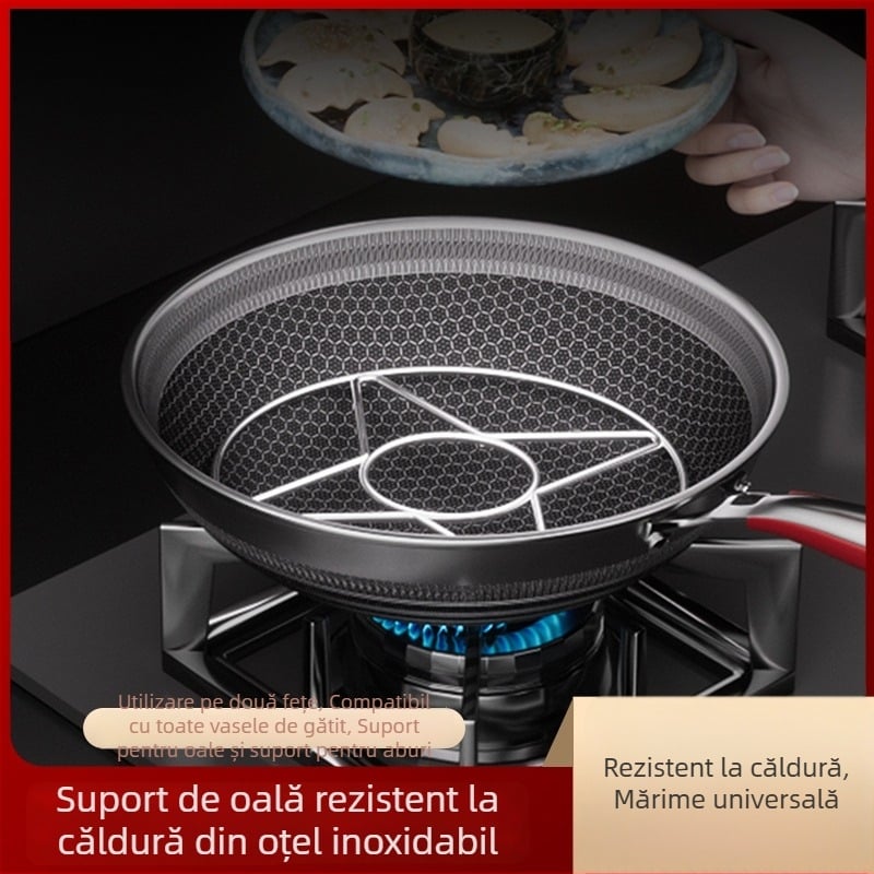 Covoraș din oțel inoxidabil pentru oale, suport rotund izolație termică pentru masă, protecție împotriva arsurilor
