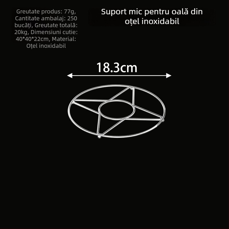 Covoraș din oțel inoxidabil pentru oale, suport rotund izolație termică pentru masă, protecție împotriva arsurilor