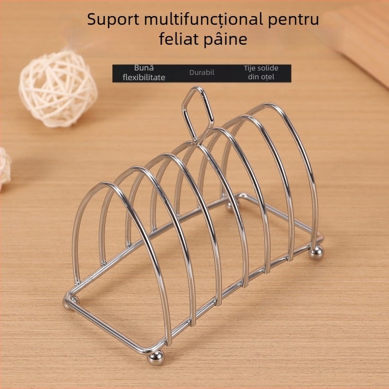 Suport din oțel inoxidabil pentru toast și pâine, formă de copt detașabilă pentru friteza cu aer