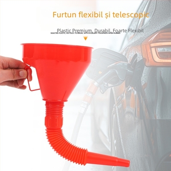 Pâlnie mare pentru combustibil, gură lungă și filtru, colorată pentru motociclete și autovehicule, hands-free