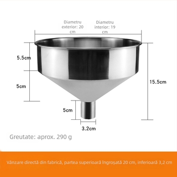 Hopper de alimentare din oțel inoxidabil, cu diametru mare, pentru echipamente industriale de măcinare și presă de ulei