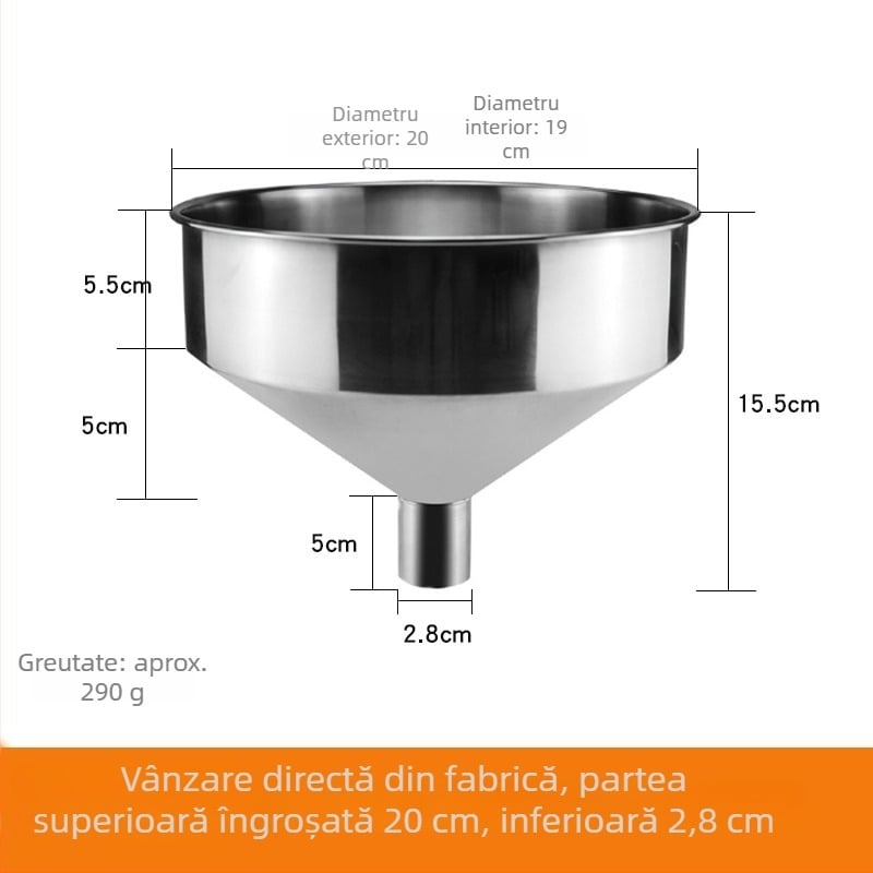 Hopper de alimentare din oțel inoxidabil, cu diametru mare, pentru echipamente industriale de măcinare și presă de ulei