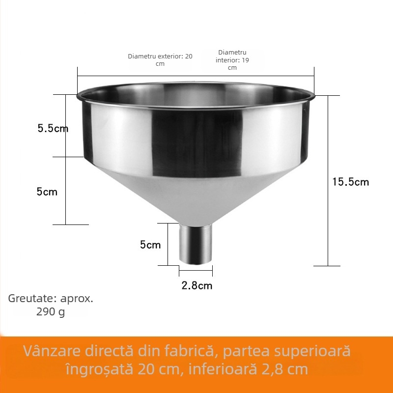 Hopper de alimentare din oțel inoxidabil, cu diametru mare, pentru echipamente industriale de măcinare și presă de ulei