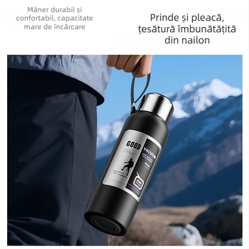 Termos bărbătesc pentru exterior, 1500 ml, interior din oțel inoxidabil 316, compartiment pentru ceai, izolație vid, potrivit pentru mașină, cadou personalizabil
