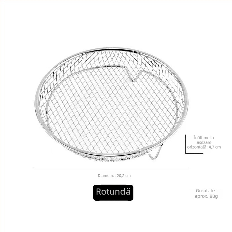 Raft din oțel inoxidabil 304 pentru friteuză cu aer, dreptunghiular, cu raft detașabil