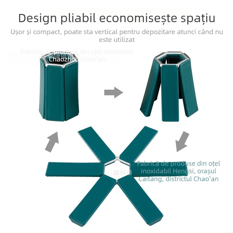 Covoră pliabil izolant termic pentru masă, protecție împotriva căldurii pentru oale de lut și farfurii, gadget de bucătărie creativ