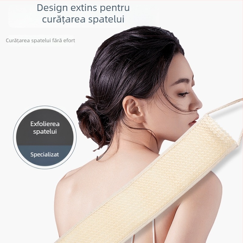 Mănuși de baie din in, set cu minge de baie, prosop exfoliant pentru corp și săpun cu argilă