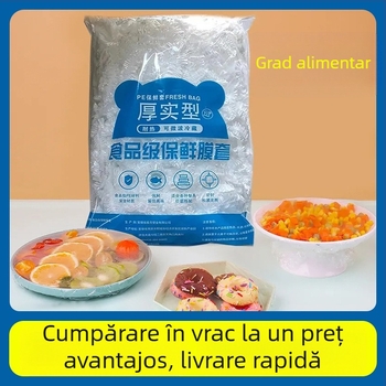 Capac din plastic de calitate alimentară pentru resturi de mâncare — capac de unică folosință, protecție împotriva prafului, pungă sigilantă pentru prospețime