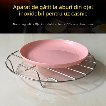 Mini suport de abur din oțel inoxidabil, rotund, pentru oală electrică de orez, suport pentru legume la abur și placă de masă