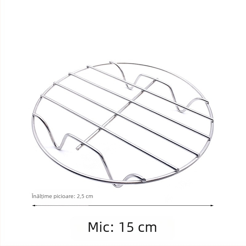 Mini suport de abur din oțel inoxidabil, rotund, pentru oală electrică de orez, suport pentru legume la abur și placă de masă