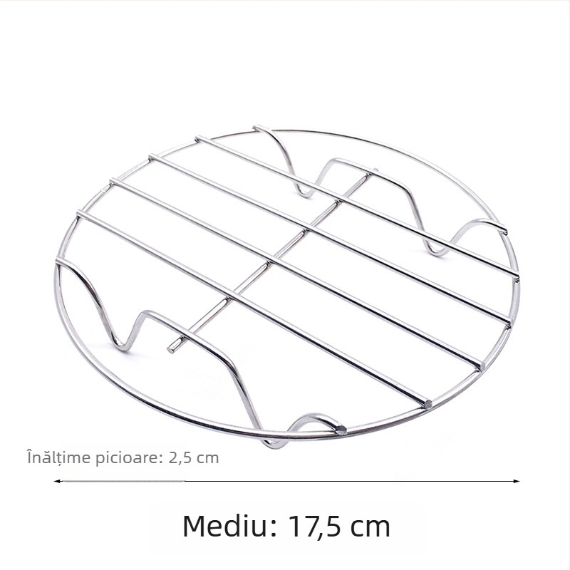 Mini suport de abur din oțel inoxidabil, rotund, pentru oală electrică de orez, suport pentru legume la abur și placă de masă
