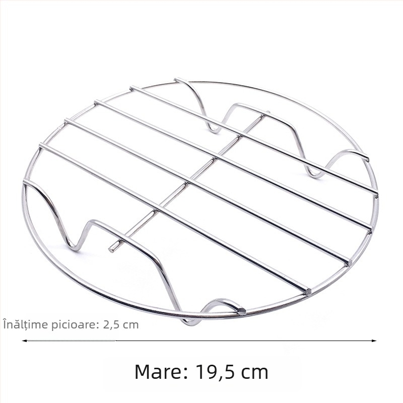 Mini suport de abur din oțel inoxidabil, rotund, pentru oală electrică de orez, suport pentru legume la abur și placă de masă