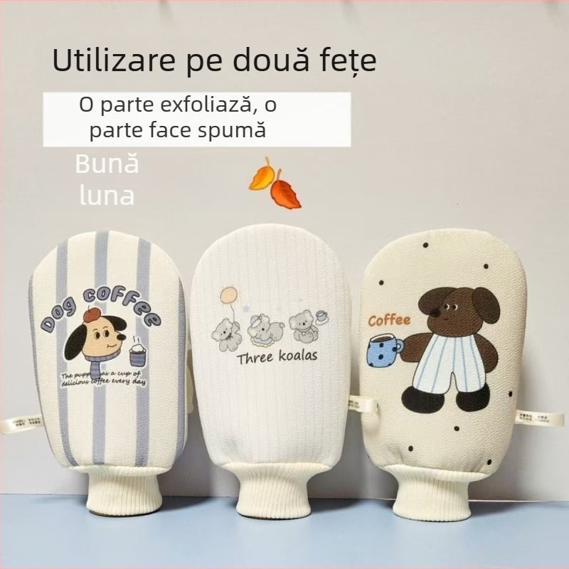 Prosop de baie și burete 2 în 1 pentru femei și copii, prosop cu două fețe pentru îngrijirea pielii, utilizare casnică