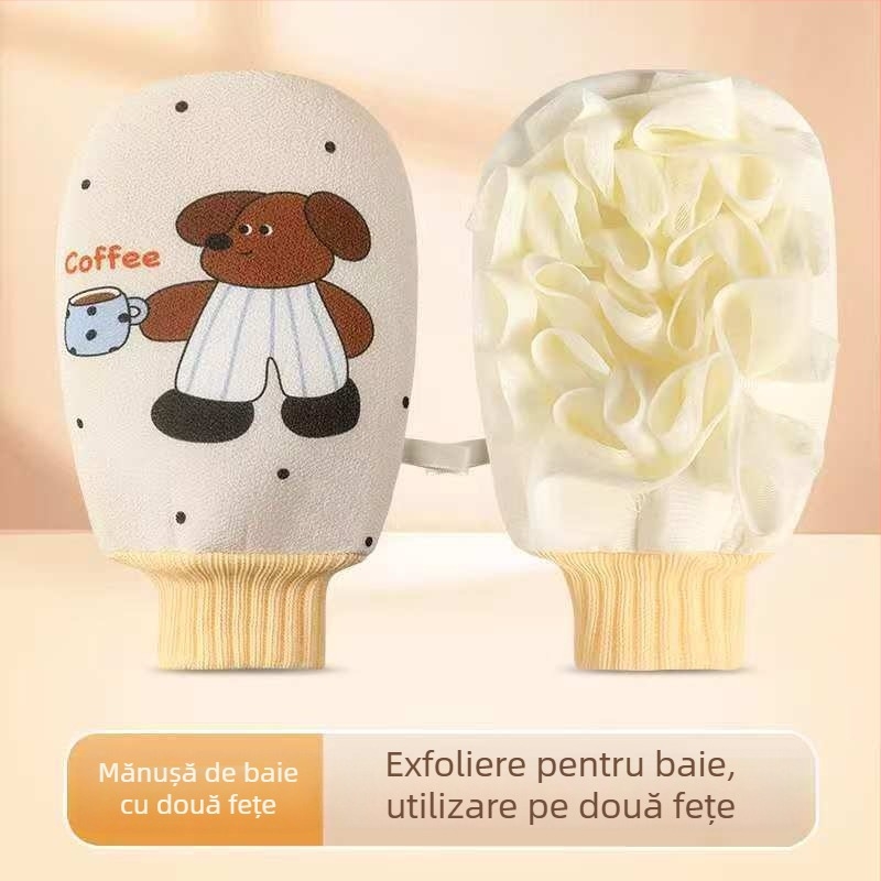 Prosop de baie și burete 2 în 1 pentru femei și copii, prosop cu două fețe pentru îngrijirea pielii, utilizare casnică
