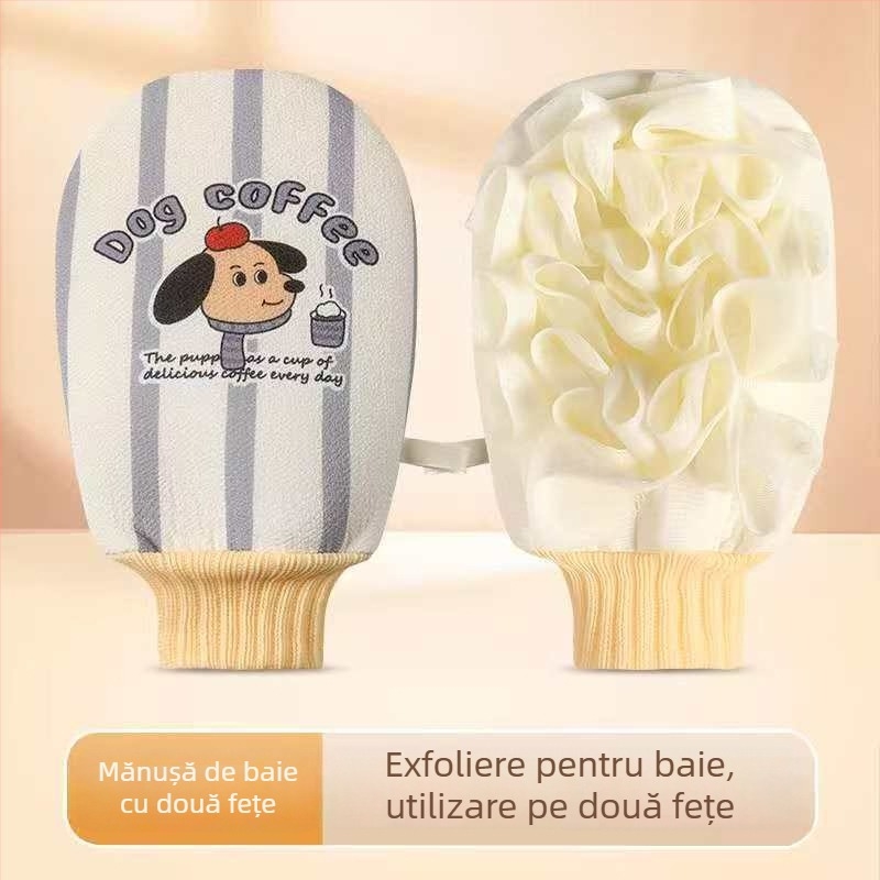 Prosop de baie și burete 2 în 1 pentru femei și copii, prosop cu două fețe pentru îngrijirea pielii, utilizare casnică