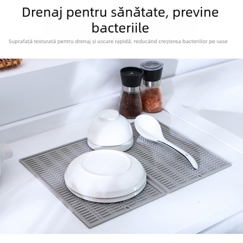 Covoraș mare din silicon pentru bucătărie, pentru tocător, oale și farfurii; covoraș gros pentru izolare termică a blatului; covoraș de drenaj pentru legume