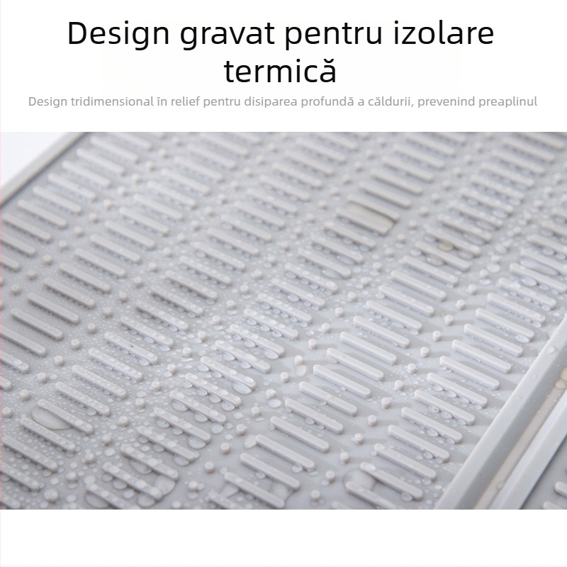 Covoraș mare din silicon pentru bucătărie, pentru tocător, oale și farfurii; covoraș gros pentru izolare termică a blatului; covoraș de drenaj pentru legume