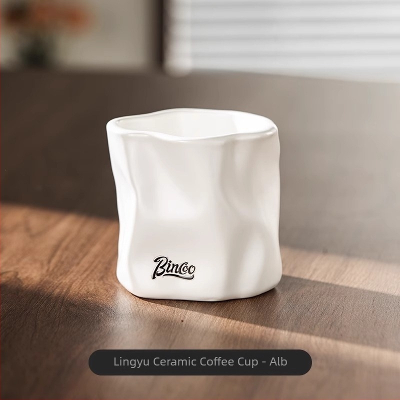Bincoo Set de cafea pour-over cu filtru ceramic, vas pentru împărțire și râșniță manuală pentru uz casnic