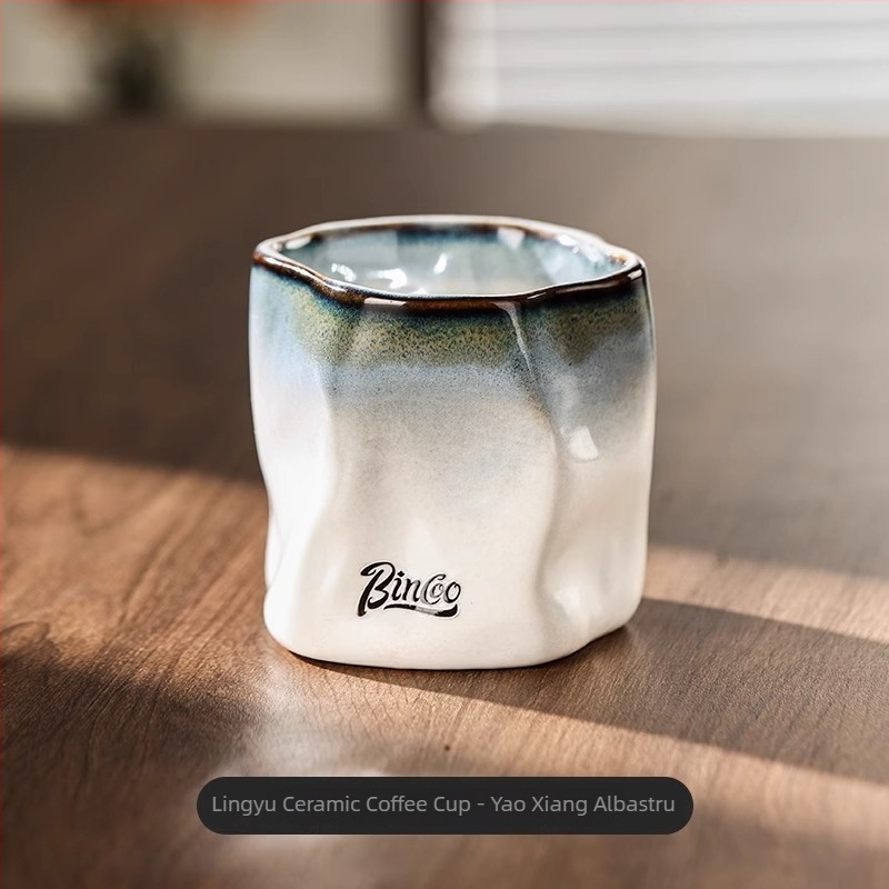 Bincoo Set de cafea pour-over cu filtru ceramic, vas pentru împărțire și râșniță manuală pentru uz casnic