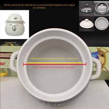 Capac ceramic pentru oală de gătit – capac negru pentru supe și tocană; capac unic pentru oale cu plante medicinale; potrivit pentru oale din piatră și lut; accesorii de capac în mai multe dimensiuni