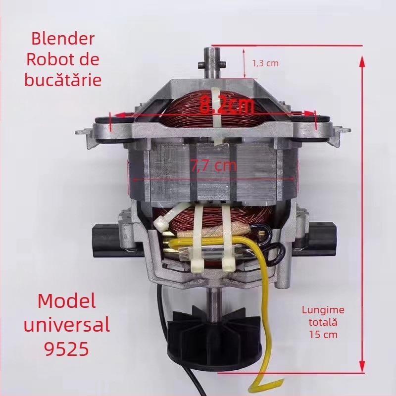 Motor pentru blender de 2 L, cu înfășurare din cupru pur, putere mare, model 9525, accesorii universale 7630