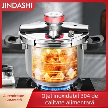 Oală sub presiune universală cu protecție la explozie din oțel inoxidabil 304, capacitate 4L/6L/8L, oală de supă