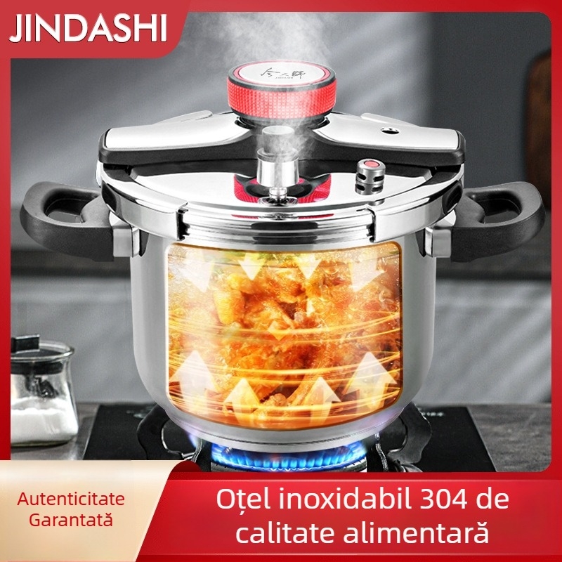 Oală sub presiune universală cu protecție la explozie din oțel inoxidabil 304, capacitate 4L/6L/8L, oală de supă