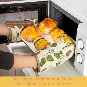 Mănuși groase anti-arzire, izolate, antiderapante, pentru cuptor și cuptor cu microunde, pentru mânerele oalelor