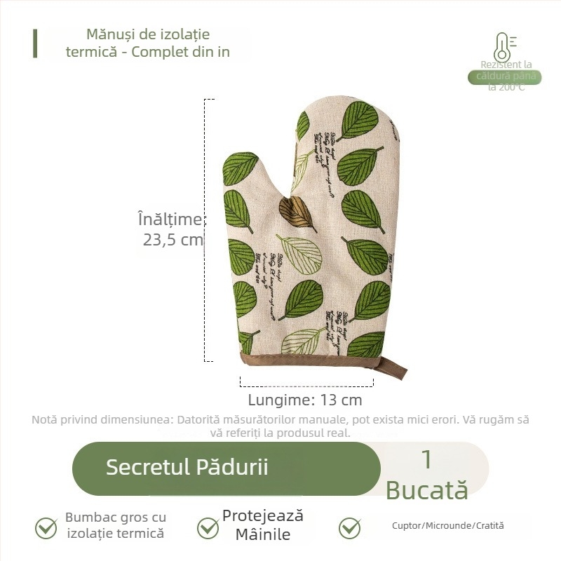 Mănuși groase anti-arzire, izolate, antiderapante, pentru cuptor și cuptor cu microunde, pentru mânerele oalelor