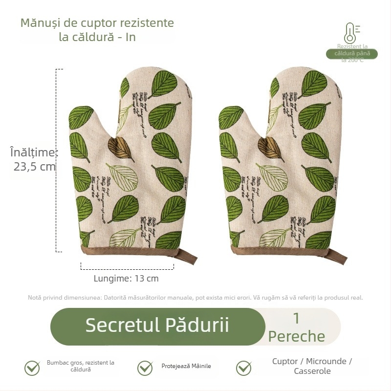 Mănuși groase anti-arzire, izolate, antiderapante, pentru cuptor și cuptor cu microunde, pentru mânerele oalelor