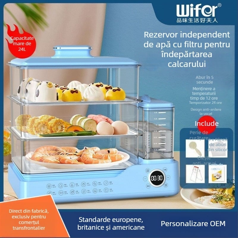 Haofuren aburitor electric pentru uz casnic, multifuncțional cu trei niveluri, capacitate mare, întrerupere automată