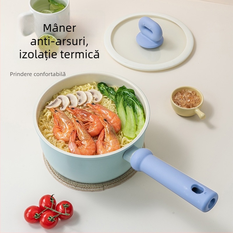 Oală de lapte ceramic glazurată pentru uz casnic, vas pentru hrana bebelușilor, oală de supă pentru o porție, potrivită pentru toate arzătoarele