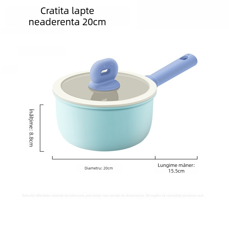 Oală de lapte ceramic glazurată pentru uz casnic, vas pentru hrana bebelușilor, oală de supă pentru o porție, potrivită pentru toate arzătoarele