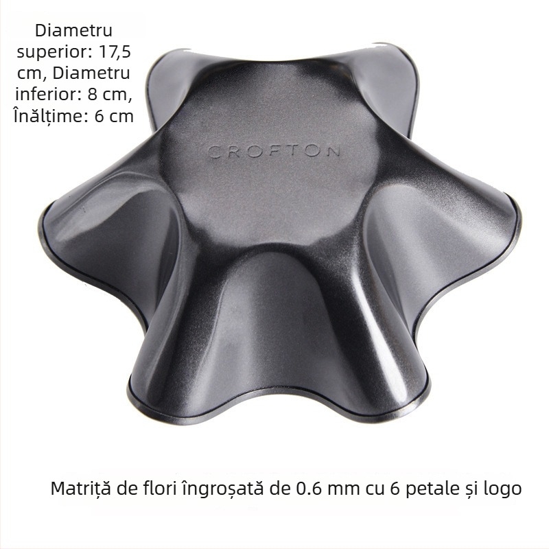 Full House of Love: tavă de copt din oțel carbon, în formă de floare, 6–8 inch, antiaderentă, pentru salată, farfurie și bol, tavă pentru tortilla