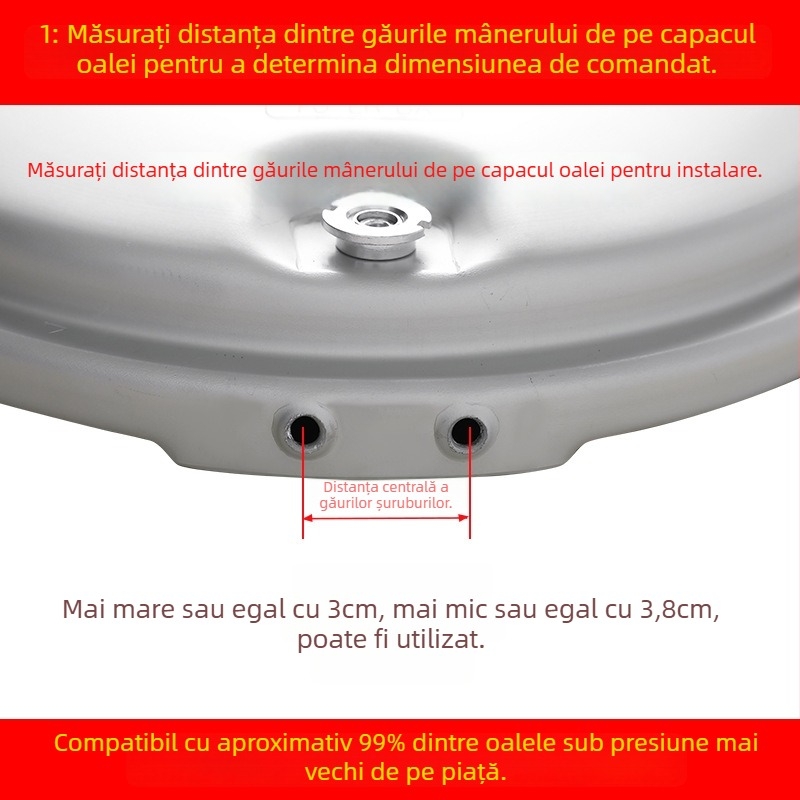 Mânere universal pentru capacul oalei sub presiune – aliaj de aluminiu, stil clasic