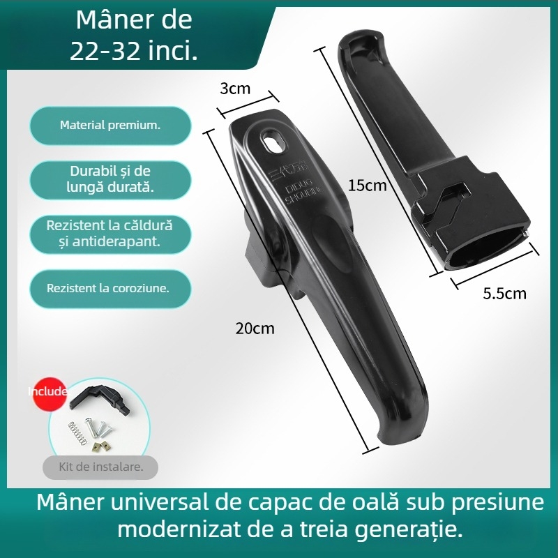 Mânere universal pentru capacul oalei sub presiune – aliaj de aluminiu, stil clasic
